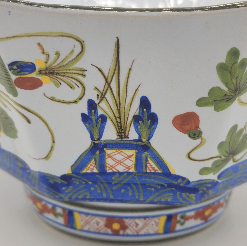 Taste Setter Sigma Italy Hand Painted Floral Octagon Bowl 5" Ceramic Vintage - Picture 3 of 16